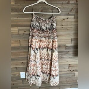 Bohemian Maxi Skirt with Tribal Print